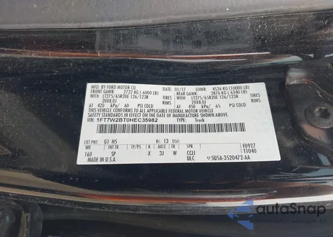 2017 Ford F-250 King Ranch from USA, damaged, VIN 1FT7W2BT0HEC35982